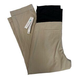 Tribal Cuffed Maternity Pants~Size 16W~Khaki Ankle Trouser~Stitch Fix NWT~L11 14